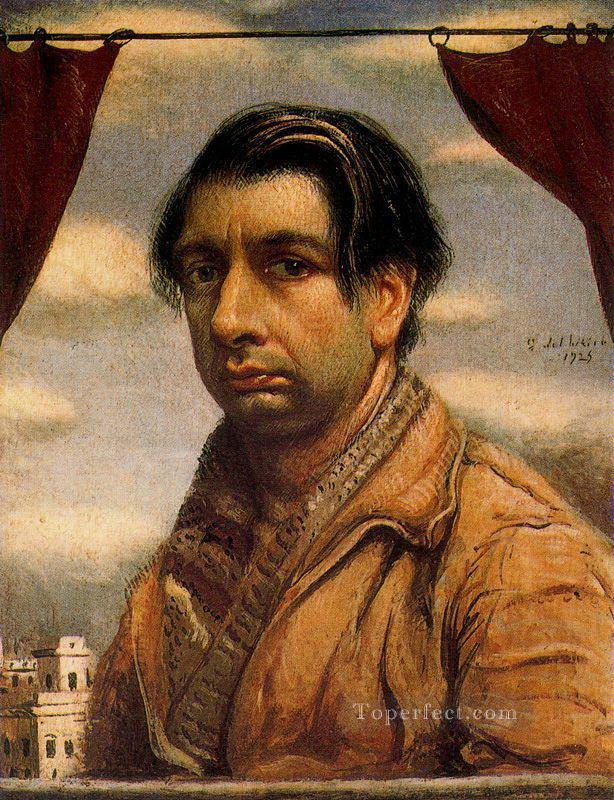 自画像 1925 ジョルジョ・デ・キリコ 形而上学的シュルレアリスム油絵